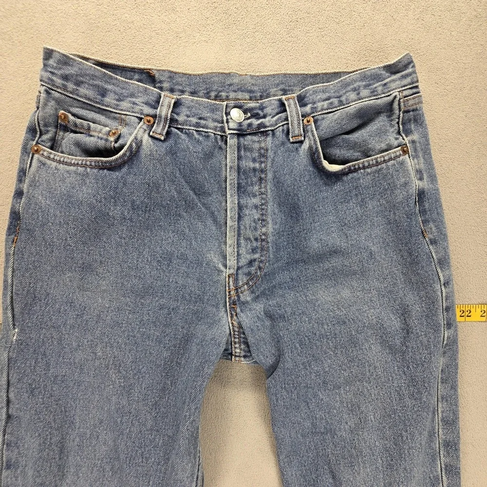 Vintage Levis 501 Jeans Mens Blue Straight Button Fly Made In USA Fits 33x28